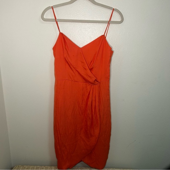 Banana Republic Dresses & Skirts - Banana Republic orange crossover hem drapey dress